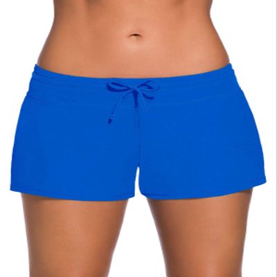 Aleumdr 3" Swim Shorts for Women - Sports Tankini Bottom Shorts with Side Split Waistband for Surfing Sail Summer Beach Swimwear Blue2 Medium