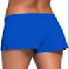 Aleumdr 3" Swim Shorts for Women - Sports Tankini Bottom Shorts with Side Split Waistband for Surfing Sail Summer Beach Swimwear Blue2 Medium view 2
