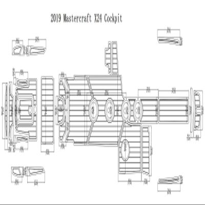 JZ 2019 Mastercraft X24 Cockpit Boat EVA Teak Decking 1/4" 6mm (Dark Grey+Black)