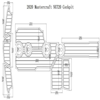 JZ 2020 Mastercraft NXT20 Cockpit Boat EVA Teak Decking 1/4" 6mm (Black+White)