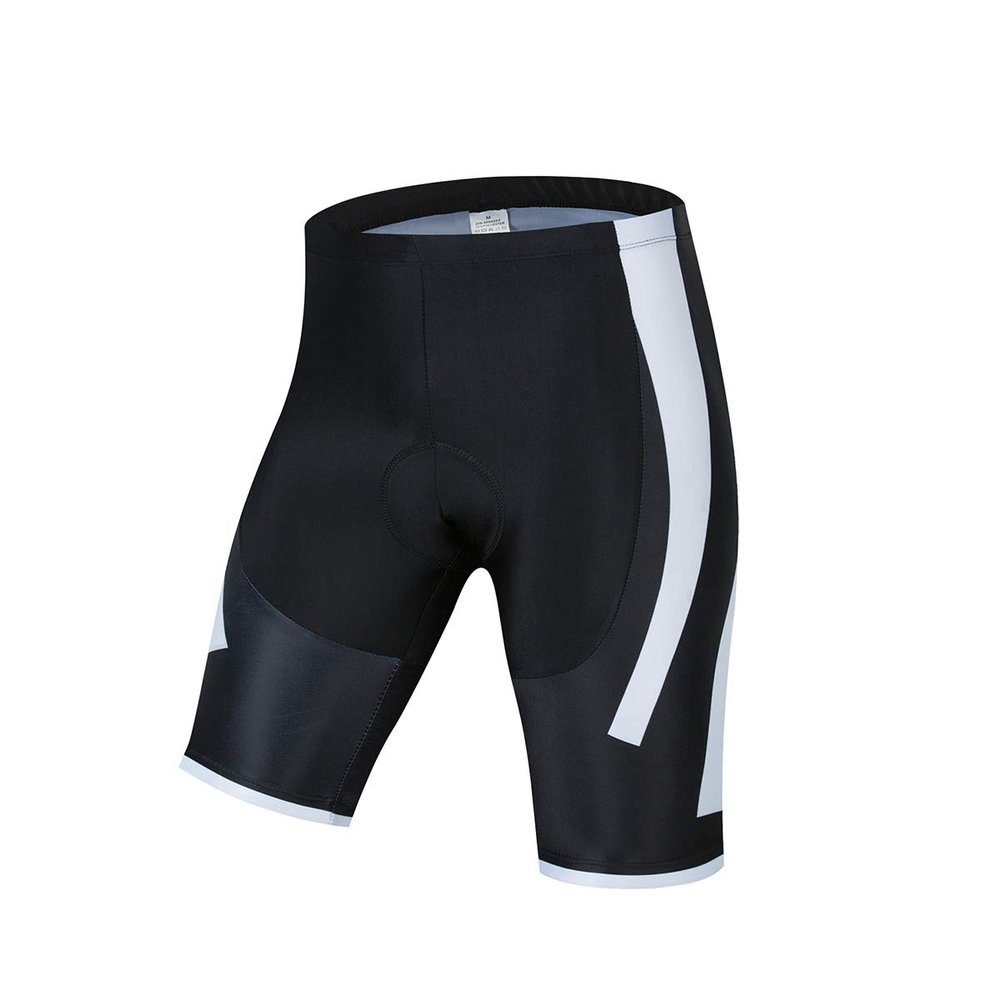Weimostar Men's Cycling Shorts 4D Padded Biking Shorts Breathable Bicycle Wear White Size L