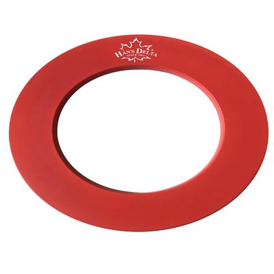 HAN'S DELTA Professional Dartboard Backboard Surround Wall Protector (PU Red Round)