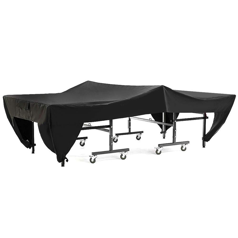 Haofy Table Tennis Table Cover Outdoor Table Cover Waterproof Dustproof UVproof,Includes Storage Bag,Black