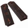 Cool Hand 1911 Wood Grips, Screws Included, Full Size(Government/Commander), Checker Diamond Cut, Ambi Safety Cut (Brown w/US Logo) view 3