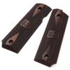 Cool Hand 1911 Wood Grips, Screws Included, Full Size(Government/Commander), Checker Diamond Cut, Ambi Safety Cut (Brown w/US Logo) view 4