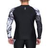 ADOREISM Quick-Dry Men's Long Sleeve Rash Guard UPF 50+ Compression Swim Shirt (Wolf, 3XL) view 2
