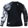 ADOREISM Quick-Dry Men's Long Sleeve Rash Guard UPF 50+ Compression Swim Shirt (Wolf, 3XL) view 4