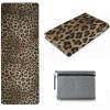 Naanle Leopard Yoga Mat with Carrying Bag Set, Leopard Print Exercise Mat Foldable Non Slip Travel Lightweight Workout Rug for Home Gym Yoga Pilates Stretching Floor Fitness 71x26 in view 1