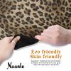 Naanle Leopard Yoga Mat with Carrying Bag Set, Leopard Print Exercise Mat Foldable Non Slip Travel Lightweight Workout Rug for Home Gym Yoga Pilates Stretching Floor Fitness 71x26 in view 2