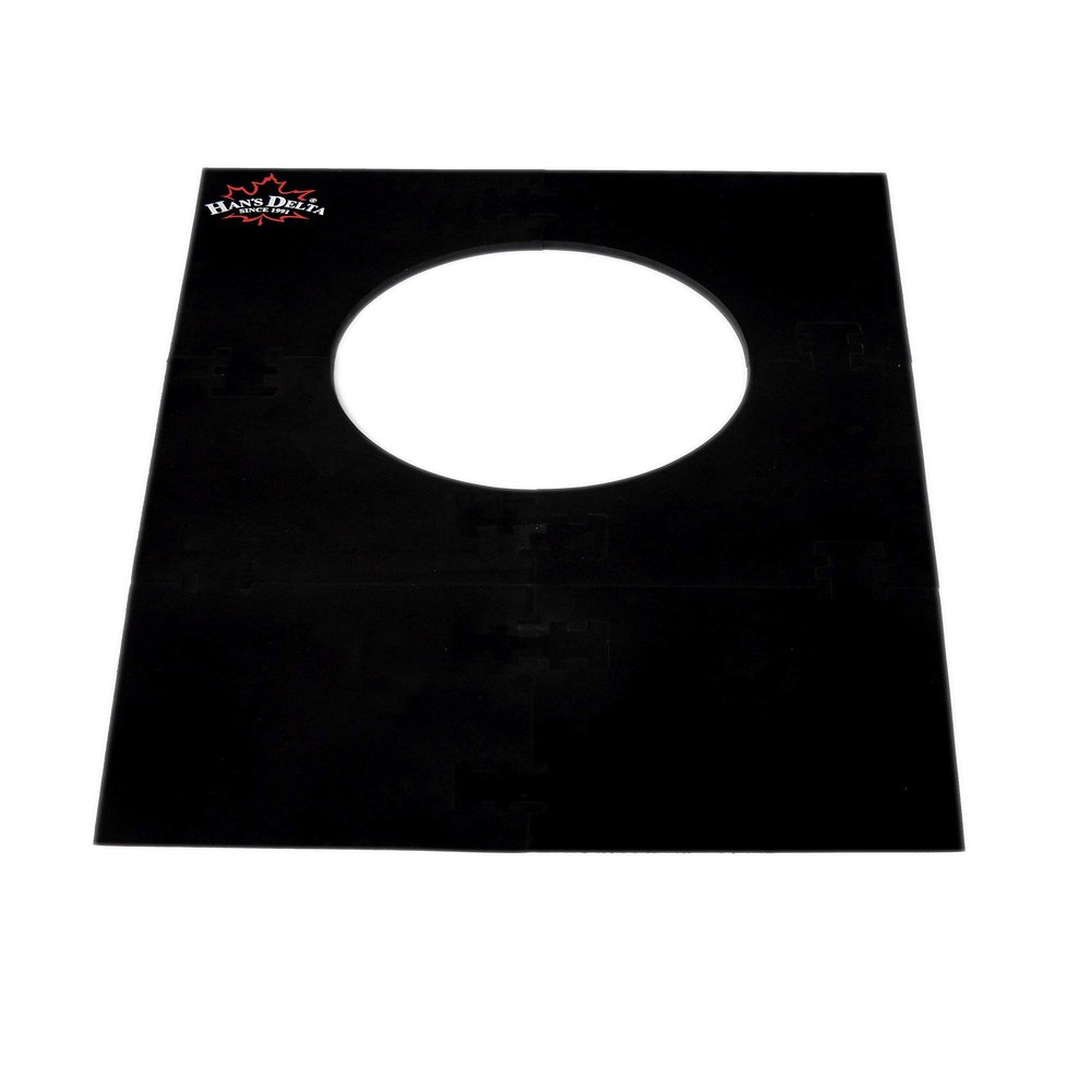 HAN'S DELTA Professional Dartboard Backboard Surround Wall Protector (Black Large Square)
