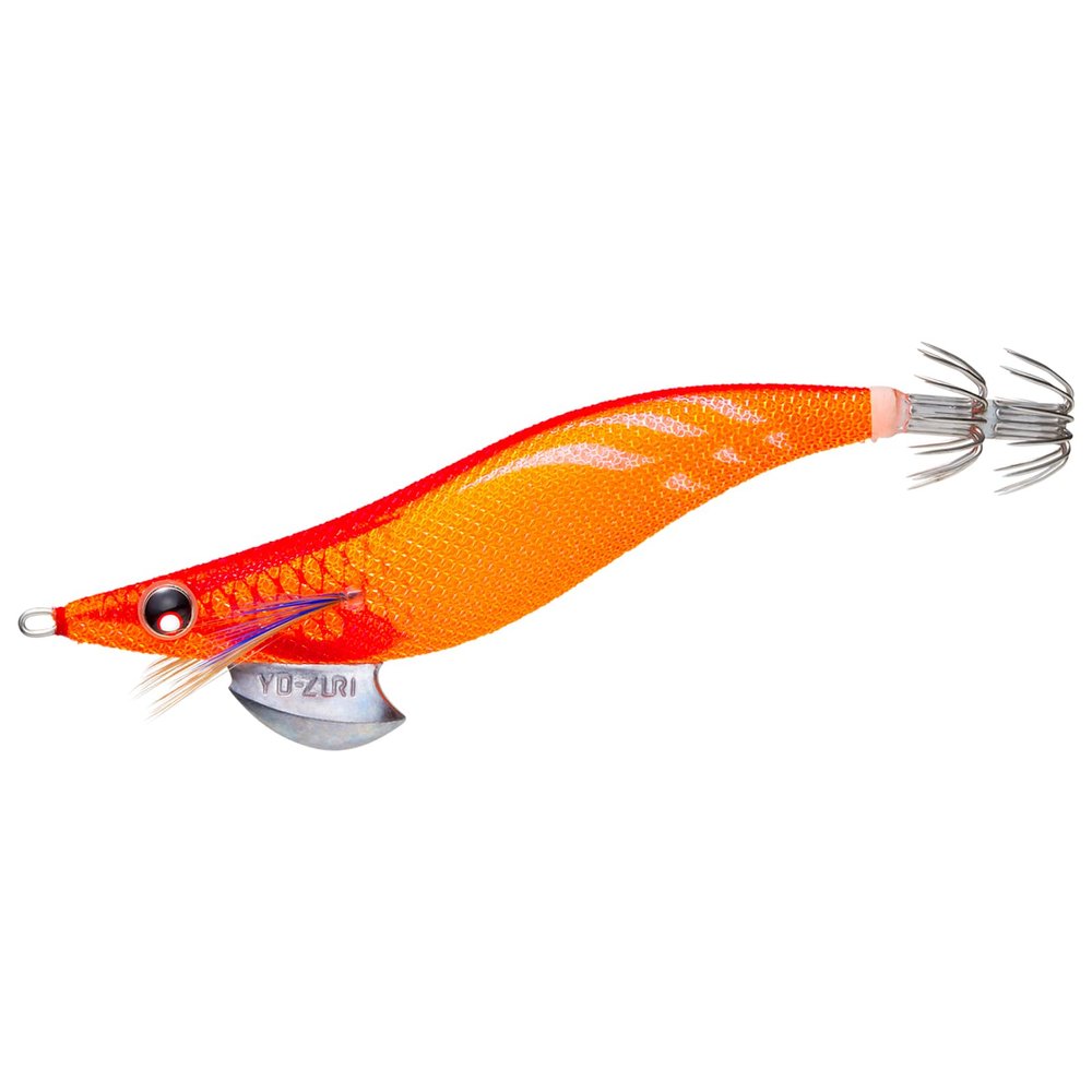 Duel YO-Zuri A1030N-SBOI Egi Squid Fishing Lure, Aolly Q Squid, Fishing Gear, Fishing Gear, Bait Wood, Squid, No. 2.5, Super Blue Luminous Orange Voile