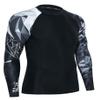 ADOREISM Quick-Dry Men's Long Sleeve Rash Guard UPF 50+ Compression Swim Shirt (Lion, 3XL) view 3