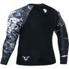 ADOREISM Quick-Dry Men's Long Sleeve Rash Guard UPF 50+ Compression Swim Shirt (Lion, 3XL) view 4