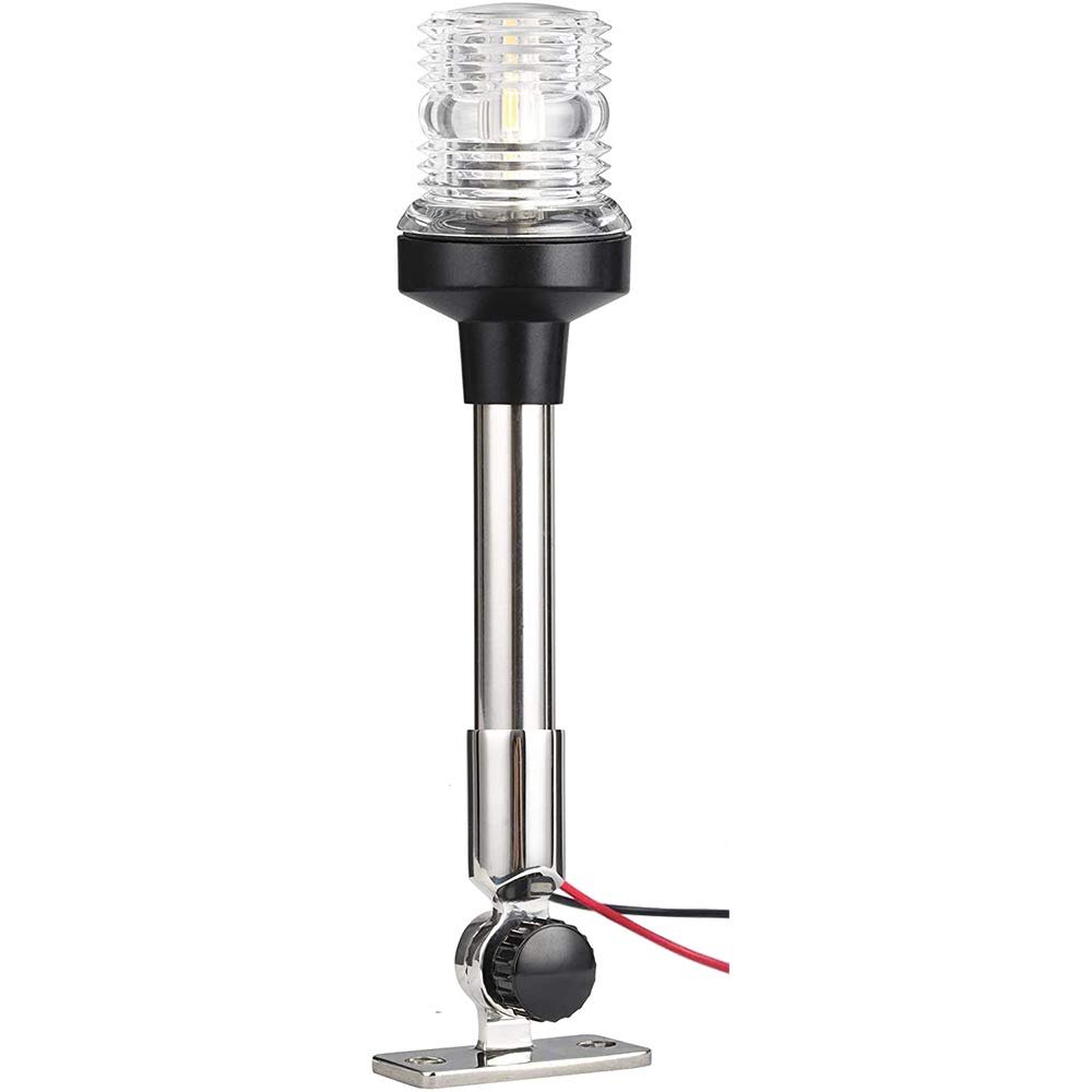 Young Marine 9 inch 3-NM Navigation Anchor Lights All Round 360 White LED with Stainless Steel Bracket, 12-24V