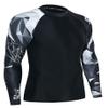 ADOREISM Quick-Dry Men's Long Sleeve Rash Guard UPF 50+ Compression Swim Shirt (Cobra, XL) view 3