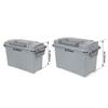 GUGULUZA Plastic Ammo Cans, 2-Pack Lockable Waterproof Storage Containers, Field Boxes with Handle for Hunting Gear, Shooting Supplies, Stackable Dust Resistant Ammo Case Grey view 4