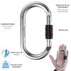Oak-Sports Caribeener Clips,Climbing Carabiner(25kn=5600lbs),Heavy Duty Carabiner Clip,Multipurpose for Rigging, Ropes, Hammocks, Not Suitable for Pull-up Bars(2pack) view 2
