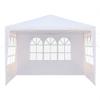 30'x10' Outdoor Canopy Tent,White Wedding Party Tent w/Removable Walls, Portable Home Use Waterproof Tent for Camping,Commercial Tent | Patio Parties Tent Sunshade Shelter (3 Sidewalls) view 1