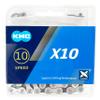 KMC Unisex's X10 10 Speed Chain, Silver/Black, 122 Link view 1