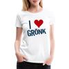 Spreadshirt Rob Gronkowski I Love Gronk Womens Premium T-Shirt, 3XL, White view 1