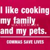 Spreadshirt Commas Save Lives Funny Grammar Womens Premium T-Shirt, 3XL, Dark Pink view 2