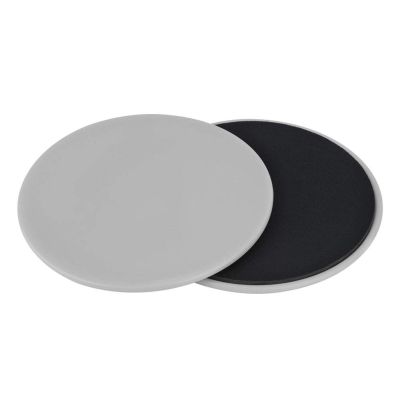 2pcs Discs Slider, Fitness Disc Slides Exercise Sliding Plate Sliding Discs Fitness Core Slider Workout for Gym, Home, Yoga, Pilates(Grey)
