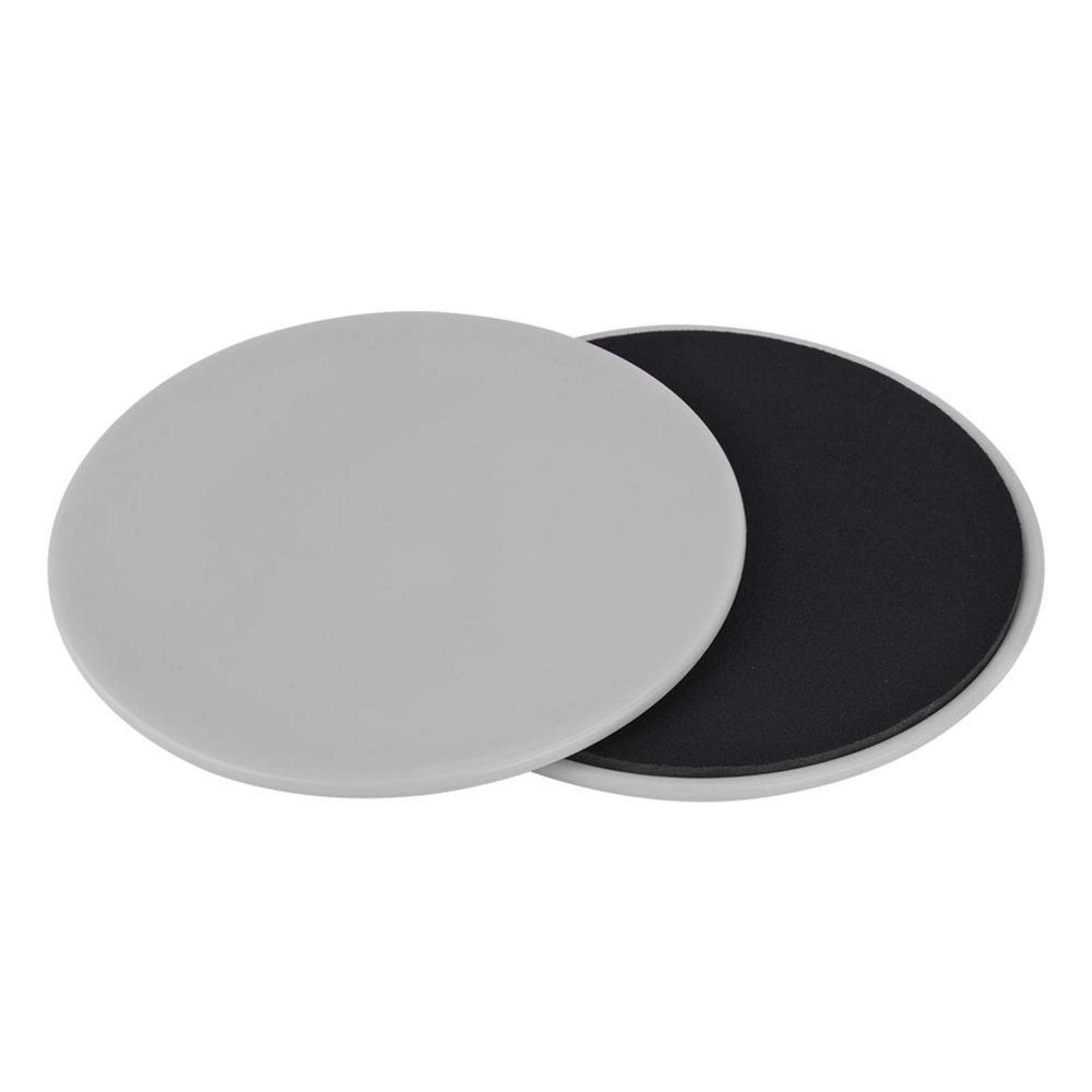 2pcs Discs Slider, Fitness Disc Slides Exercise Sliding Plate Sliding Discs Fitness Core Slider Workout for Gym, Home, Yoga, Pilates(Grey)