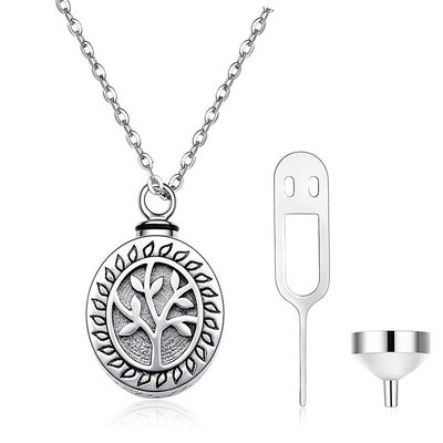 OIJH Atades Y Urnas,Artculos Conmemorativos Collar De Botella De Perfume De Acero Titanium Colgante Conmemorativo De Urnas De Mascotas para Hombres Y Mujeres