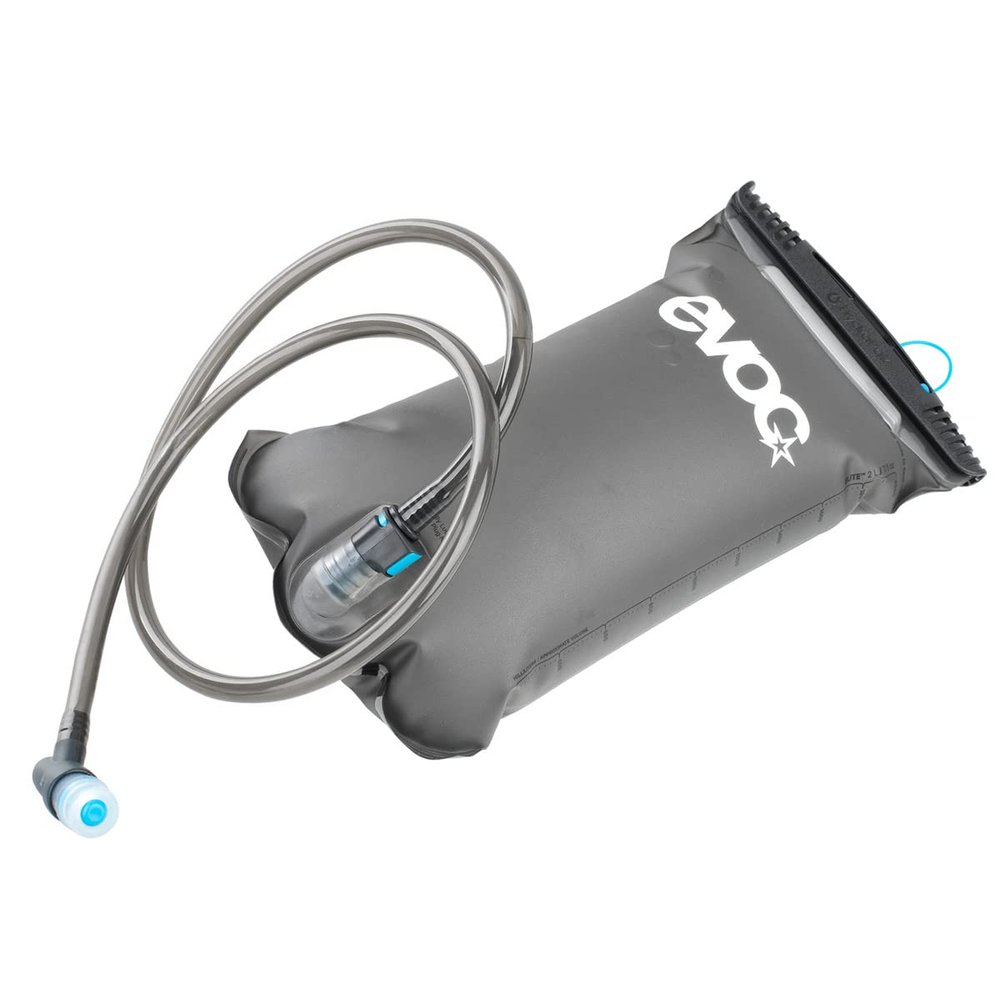 EVOC Hydration Bladder 2l Bladder Bag for The Backpack (Leak-Proof, Easy to Fill, Flexible Tube, bite Valve, Easy Cleaning, pollutant-Free), Carbon Grey