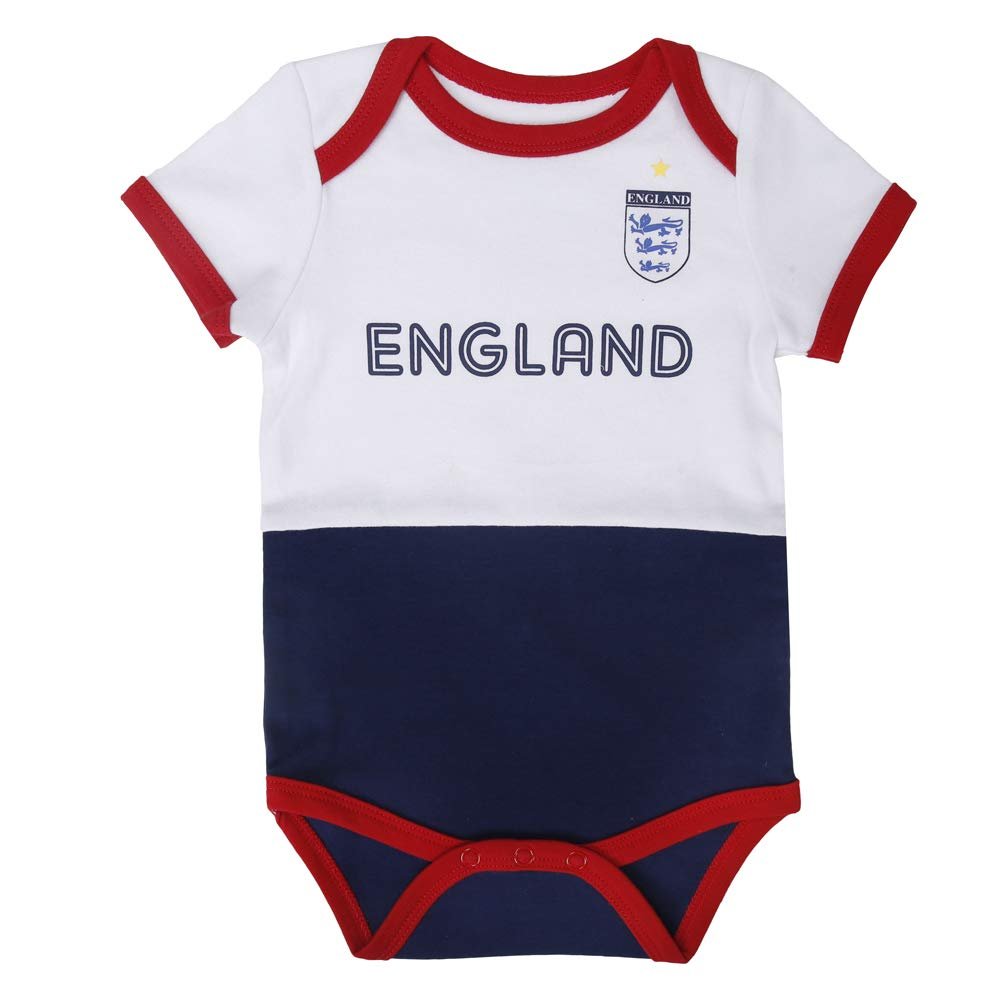 IDONEKER Unisex Infant Clothing England Football Clothes Boys Girls Unique Baby Soccer Onesie Short Sleeve