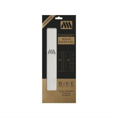 All Mountain Style Honeycomb High Impact Frame Guard Road/Gravel - Clear Bike Frame Protector Supports Universal Fitting - Helps Protect Your Bike from Scratches, Chips and Dings (Clear/Silver)