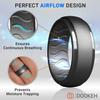 Dookeh Silicone Wedding Ring for Men - Mens Silicone Wedding Band - Breathable Skin Safe Improved Design for Crossfit Workout Swimming Firefighters Military (G-Titanium, 8) view 2