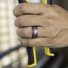 Dookeh Silicone Wedding Ring for Men - Mens Silicone Wedding Band - Breathable Skin Safe Improved Design for Crossfit Workout Swimming Firefighters Military (G-Titanium, 8) view 3