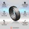 Dookeh Silicone Wedding Ring for Men - Mens Silicone Wedding Band - Breathable Skin Safe Improved Design for Crossfit Workout Swimming Firefighters Military (G-Titanium, 8) view 4