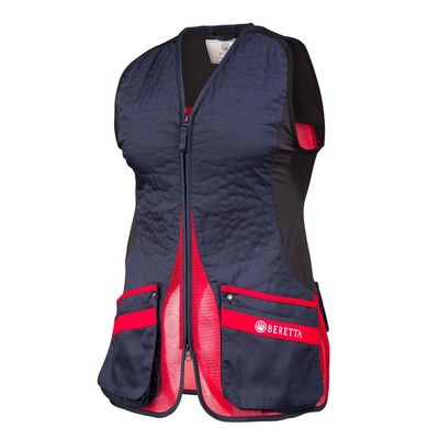 Beretta Women's Silver Pigeon Evo Range Hunting Ambidextrous Vest, Navy/Red, X-Large