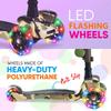 Hurtle Kids Scooter - Child Toddler Kick Scooter Toy with Foldable Seat - 3 Wheel Scooter with Adjustable Height, Anti-Slip Deck, Flashing Wheel Lights, for Boys/Girls 1-12 Year Old, Camouflage view 4