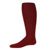 MeMoi Girls Wide Ribbed Cotton Blend Uniform Knee Socks Dark Maroon 7-8 view 1