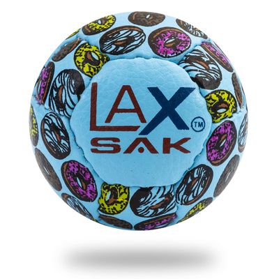 Lax Sak Soft Practice Lacrosse Balls - Same Weight & Size as a Regulation Lacrosse Balls, Great for Indoor & Outdoor Practices, Less Bounce & Minimal Rebounds - Donuts, 12 Pack