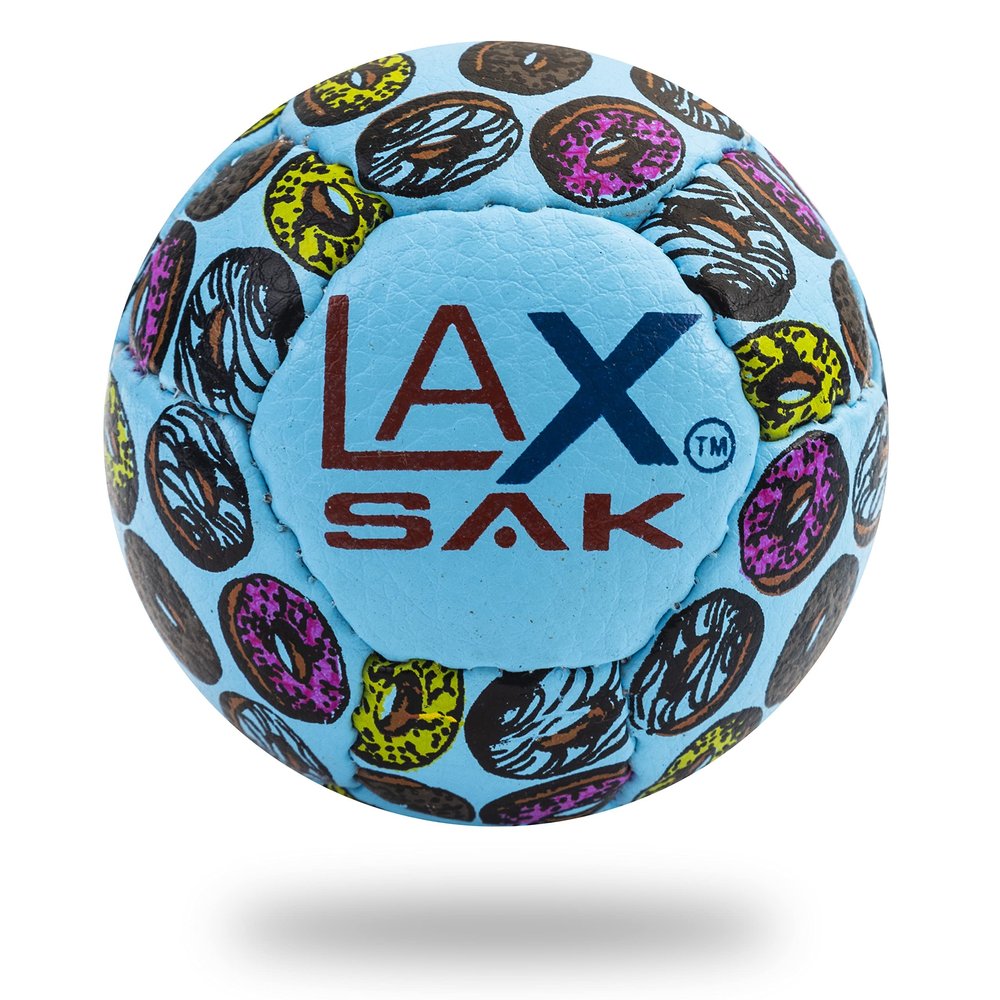 Lax Sak Soft Practice Lacrosse Balls - Same Weight & Size as a Regulation Lacrosse Balls, Great for Indoor & Outdoor Practices, Less Bounce & Minimal Rebounds - Donuts, 12 Pack