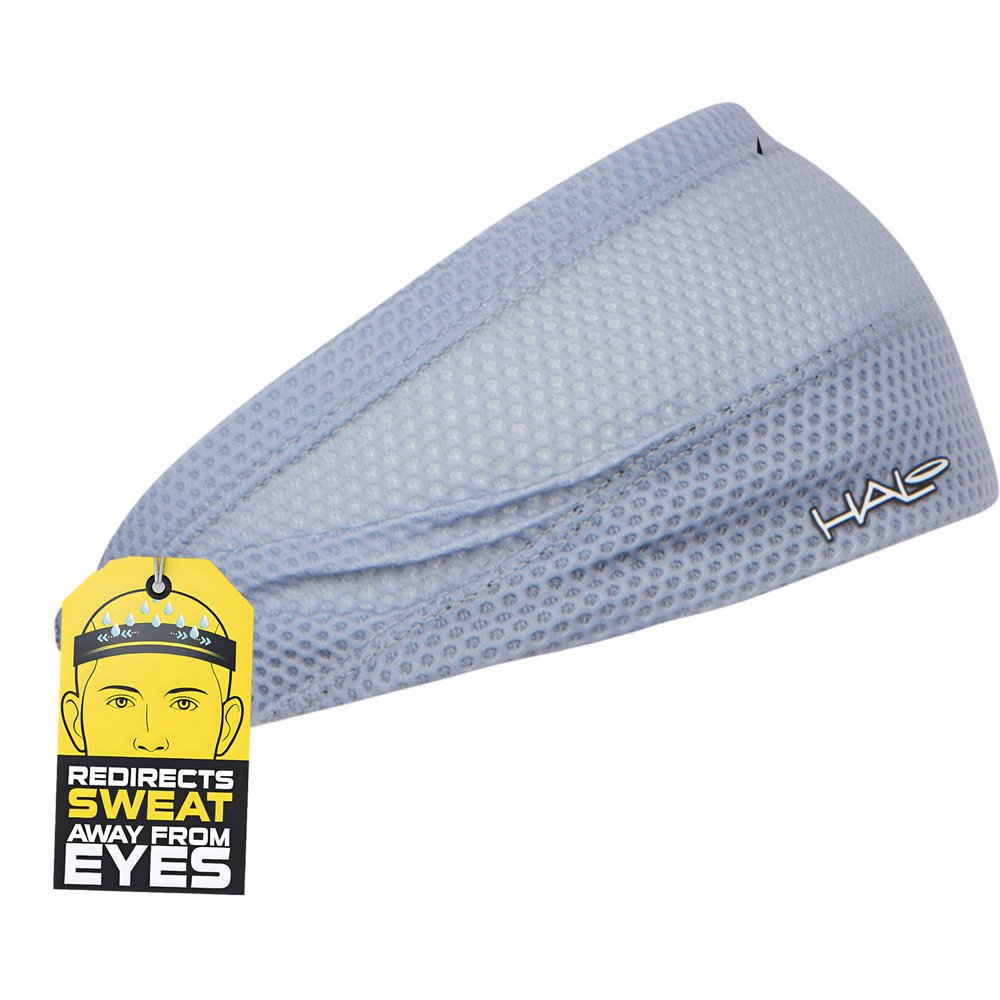 Halo Headband AIR Series-Bandit -Grey- 4" Wide Pullover Sweatband for Men and Women- Keeps Hair in Place and Sweat Off Your Face