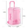 AUEAR, 4 Pack Mini Suitcase Box Plastic Candy Small Reception Gift Travel Case for Wedding Party Decoration (Pink, Blue, White, Black) view 2