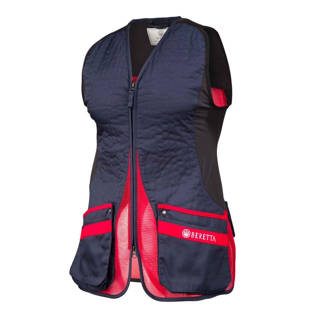 Beretta Women's Silver Pigeon Evo Range Hunting Ambidextrous Vest, Navy/Red, Large