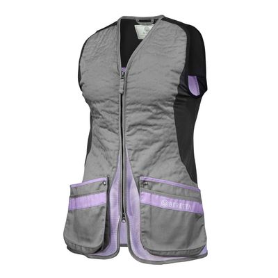 BERETTA Women's Silver Pigeon Evo Range Hunting Ambidextrous Vest, Grey/Lavender, Large