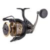 PENN Battle III Spinning Nearshore/Offshore Fishing Reel, HT-100 Front Drag, max of 30lb | 13.6kg, Made with Sturdy All-Aluminum Composition for Durability, 8000, Black Gold view 2