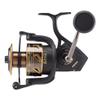 PENN Battle III Spinning Nearshore/Offshore Fishing Reel, HT-100 Front Drag, max of 30lb | 13.6kg, Made with Sturdy All-Aluminum Composition for Durability, 8000, Black Gold view 3