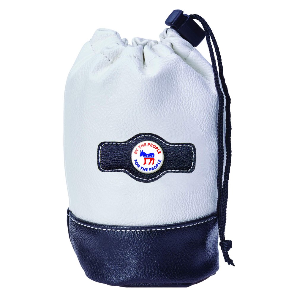 Clip Wipes Democrat Golf Pouch with Drawstrings (White-People)