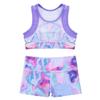 easyforever Kids Girls 2pcs Tankini Sports Ballet Dance Outfit Colorful Tie-dye Gymnastics Leotard Swimwear Colorful 14 Years view 3