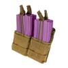 Coyote - MOLLE PALS Double Stacker Open Top Bungee Magazine Mag Pouch view 1