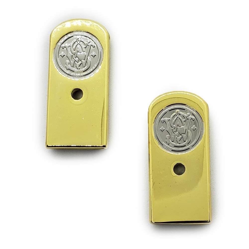 Tek_Tactical 2 X Custom S&W Models 1006, 1026DL, 1066, 1076DL and 1086DA Magazine Metal Floor-Plate, 10mm Gold Nickel Plated