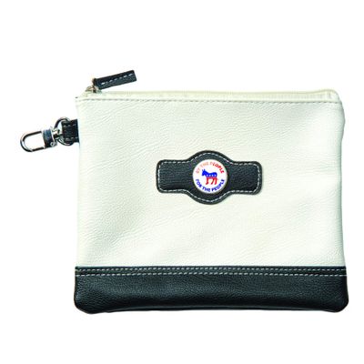 Clip Wipes Democrat Golf Pouch with Zipper | Democratic Golf Accessories Pouch (White-People)